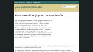 
                            7. Massachusetts Unemployment Insurance Benefits - Mass ...