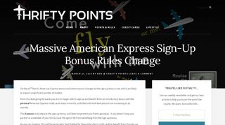 
                            9. Massive American Express Sign-Up Bonus Rules Change