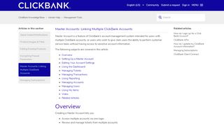 
                            2. Master Accounts: Linking Multiple ClickBank …