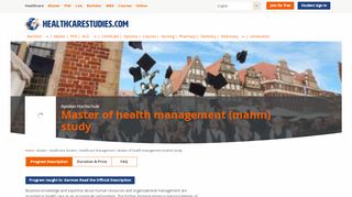 
                            8. Master of health management (mahm) study, Germany Online ...