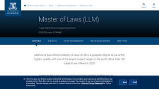
                            3. Master of Laws (LLM) - law.unimelb.edu.au