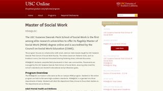 
                            4. Master of Social Work - USC Online | USC