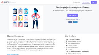 
                            1. Master project management basics - academy.asana.com