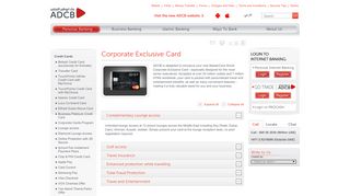 
                            8. MasterCard World Corporate Exclusive Card - ADCB