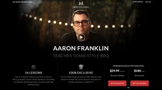 
                            3. MasterClass | Aaron Franklin Teaches Texas-Style BBQ