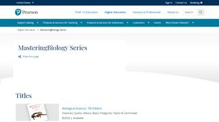 
                            9. MasteringBiology Series | Pearson