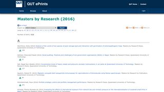 
                            6. Masters by Research (2016) | QUT ePrints