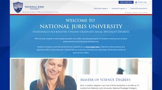 
                            1. Masters Degree Programs - National Juris University