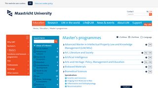 
                            6. Master’s programmes - Maastricht University