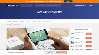 
                            7. MAT Admit Card 2019 (September Exam) - Download AIMA Hall ...