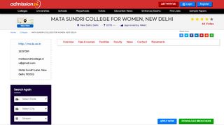 
                            7. MATA SUNDRI COLLEGE FOR WOMEN, NEW DELHI 12308 ...