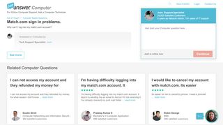 
                            7. Match.com sign in problems.