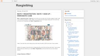 
                            2. MATE 1 REGISTRATION / MATE 1 SIGN UP - WWW.MATE1 ...