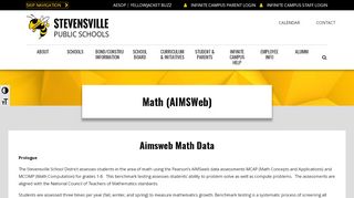 
                            6. Math (AIMSWeb) - Stevensville Public Schools