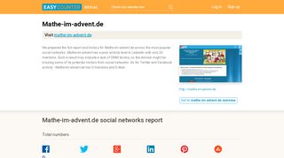 
                            7. Mathe Im Advent (Mathe-im-advent.de) full social media ...