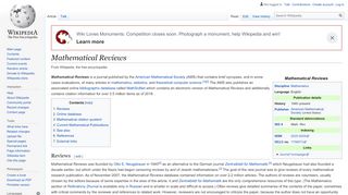 
                            8. Mathematical Reviews - Wikipedia