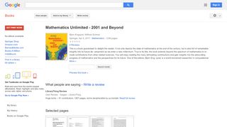 
                            8. Mathematics Unlimited - 2001 and Beyond