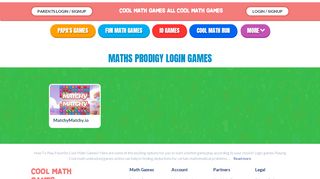 
                            6. Maths Prodigy Login Games | Cool Math Games