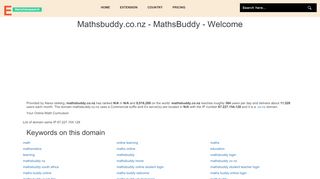 
                            8. Mathsbuddy.co.nz - MathsBuddy - Welcome