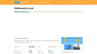 
                            9. Mathswatch.co.uk: HOME - MathsWatch - Easy Counter