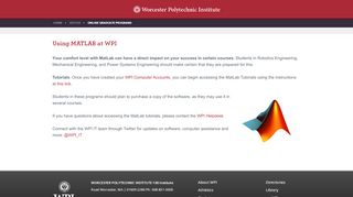 
                            3. MATLAB Software for WPI Classes - Worcester Polytechnic Institute