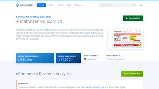 
                            7. matratzen-concord.ch revenue | ecommerceDB.com