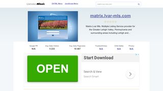 
                            1. Matrix.lvar-mls.com website. GLVR | Matrix Login.