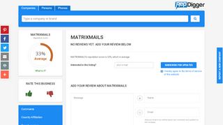 
                            8. Matrixmails Reviews And Reputation Check - RepDigger