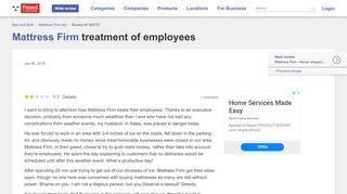 
                            7. Mattress Firm treatment of employees Mar ... - Pissed Consumer