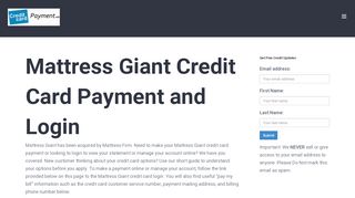 
                            10. Mattress Giant Credit Card Payment - Login - …