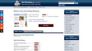 
                            5. Mature Free And Single | MatureFreeAndSingle.com Review