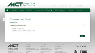 
                            4. Mauch Chunk Trust Company - Apply Now