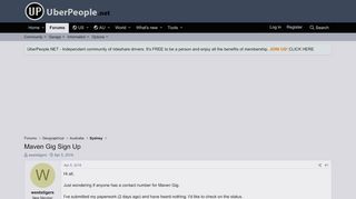 
                            6. Maven Gig Sign Up | Uber Drivers Forum