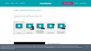 
                            2. maxdome direkt auf Deinem Smart TV