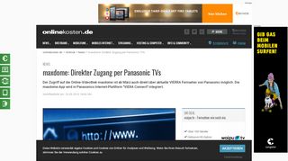 
                            7. maxdome: Direkter Zugang per Panasonic TVs