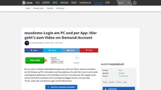 
                            2. maxdome-Login am PC und per App: Hier geht's zum Video-on ...