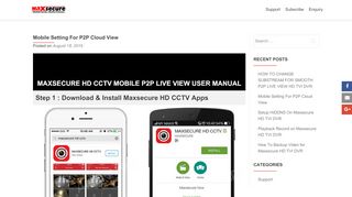 
                            3. MAXSECURE HD CCTV MOBILE P2P LIVE VIEW USER MANUAL