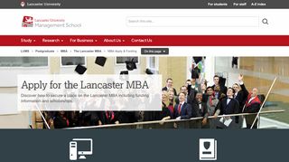 
                            1. MBA Apply & Funding | Lancaster University