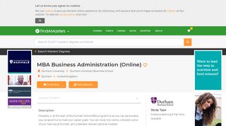 
                            9. MBA Business Administration (Online) at Durham …