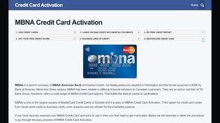 
                            7. MBNA Credit Card Activation