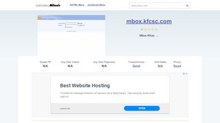 
                            7. Mbox.kfcsc.com website. Webmail - Login.