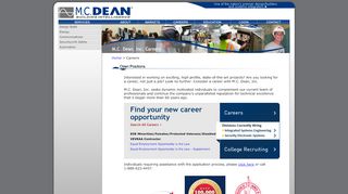 
                            9. M.C. Dean, Inc. Careers