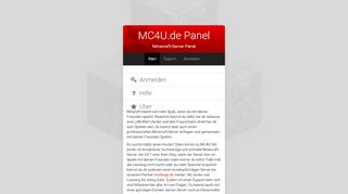 
                            3. MC4U.de Panel - Start