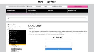 
                            1. MCAD Login | MCAD Intranet