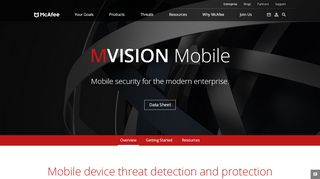 
                            8. McAfee MVISION Mobile – Device Threat Detection ...