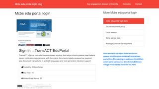 
                            8. Mcbs edu portal login