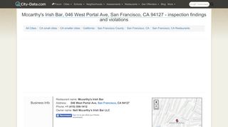 
                            5. Mccarthy's Irish Bar, 046 West Portal Ave, San Francisco, CA ...