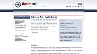 
                            6. McDonald Army Health Center | Health.mil