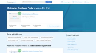 
                            8. Mcdonalds Employee Portal at top.accessify.com