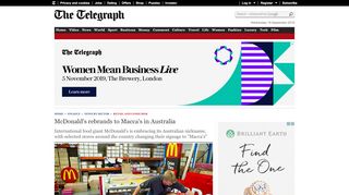 
                            8. McDonald's rebrands to Macca's in Australia - Telegraph